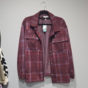 Maurices Burgundy Knit Jacket